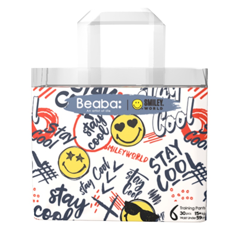 [详情抢大额券]BEABA碧芭Smiley笑脸拉拉裤XXL码30片(15kg+)