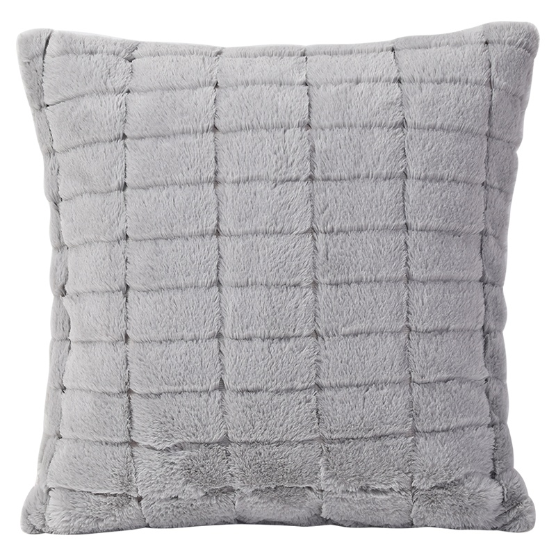 ladysoft御棉堂 抱枕靠垫套(抱枕套不含芯)毛绒45*45cm沙发靠垫办公室居家必备