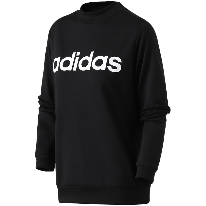 adidas NEO女装运动休闲卫衣长袖套头衫运动服DM4141 L DM4141黑色