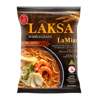 新加坡特产进口百胜厨叻沙风味面非油炸全麦方便面速食拌面泡面汤面 185g
