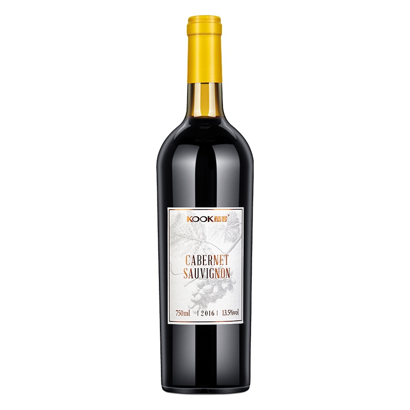 [任贤齐推荐]酷客KOOK赤霞珠干红葡萄酒13.5度750mL