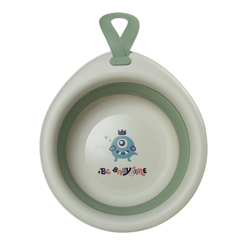 babycare儿童可折叠脸盆新生婴儿便携式宝宝专用脸盆洗脸洗脚洗屁屁三只装