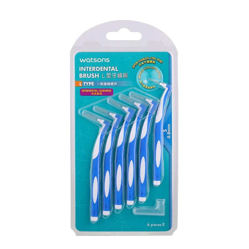 [苏宁专营]屈臣氏牙缝刷牙间刷牙周护理牙间隙清洁成人超细超级细SSS6支 精选特买