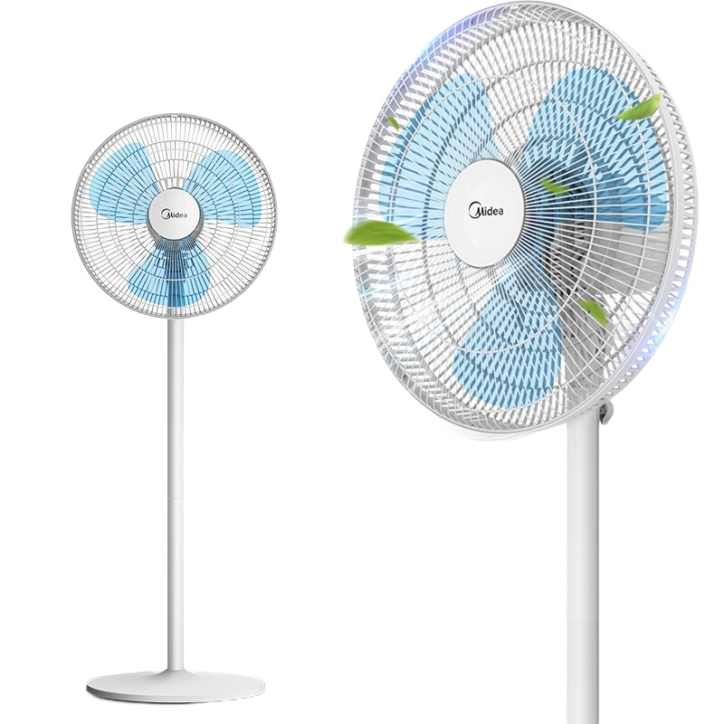 美的(Midea)SAB40A 美的落地扇家用摇头安静低噪台扇宿舍立式三叶美的电风扇落地扇风扇