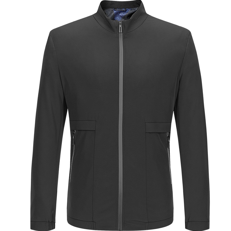 HLA海澜之家拉链休闲夹克2019秋季弹力舒适外套男HWJAD3R137A