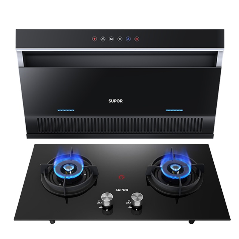 苏泊尔(SUPOR)DJ2C3+DB1Z5抽吸油烟机燃气灶烟灶套餐套装 触控式侧吸式吸油烟机灶具套餐18立方(天然气)