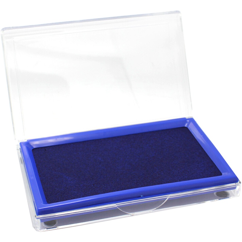 晨光(M&G)97513方形透明蓝色快干印台2个 印泥 晨光印泥 蓝色印泥 快干印泥 印章印泥 手印泥