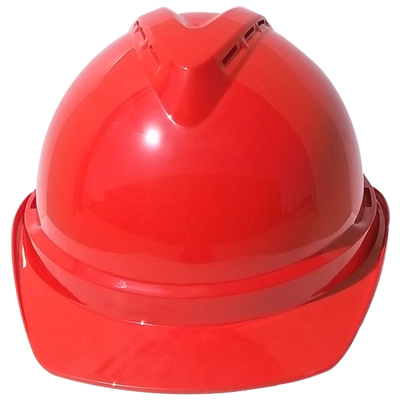 海斯迪克 HK-763 安全认证绝缘安全帽ABS 可印字 工程施工 工业建筑防砸抗冲击保护头盔 v型红色透气