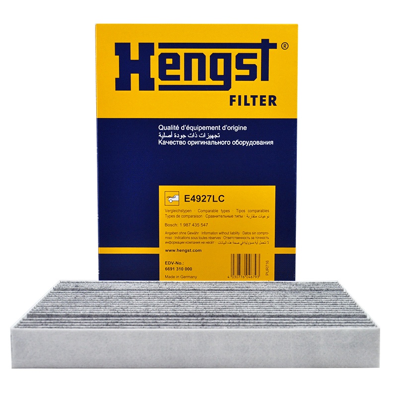 汉格斯特(hengst)空调滤清器带碳E4927LC适用于16-18福建威霆2.0T V260