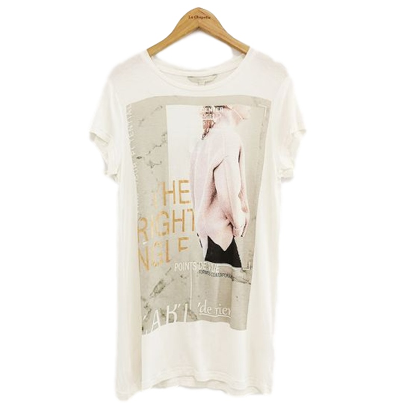 【福利款】拉夏贝尔UlifeStyle初秋新款通勤简约休闲印花短袖上衣T恤女