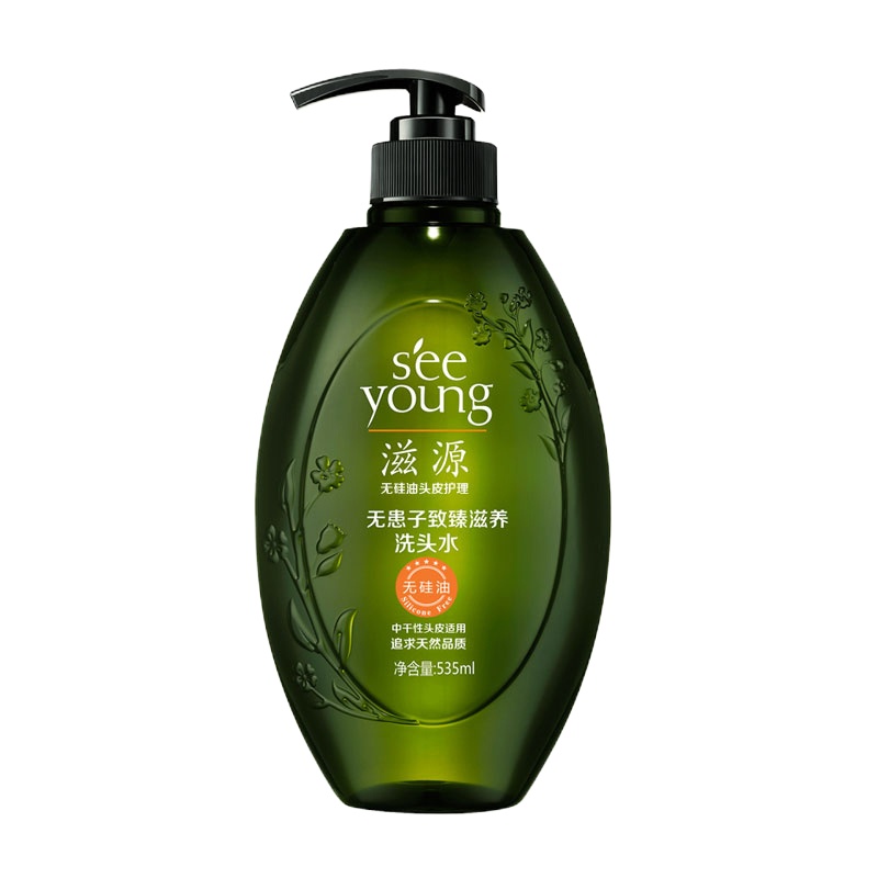 滋源7424无硅油洗发水 无患子致臻滋养洗头水535ml 保湿滋养头皮