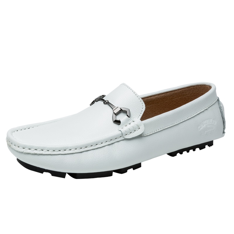 卡帝乐鳄鱼CARTELO 新款男士休闲头层皮鞋真皮商务正装鞋休闲鞋男鞋豆豆鞋