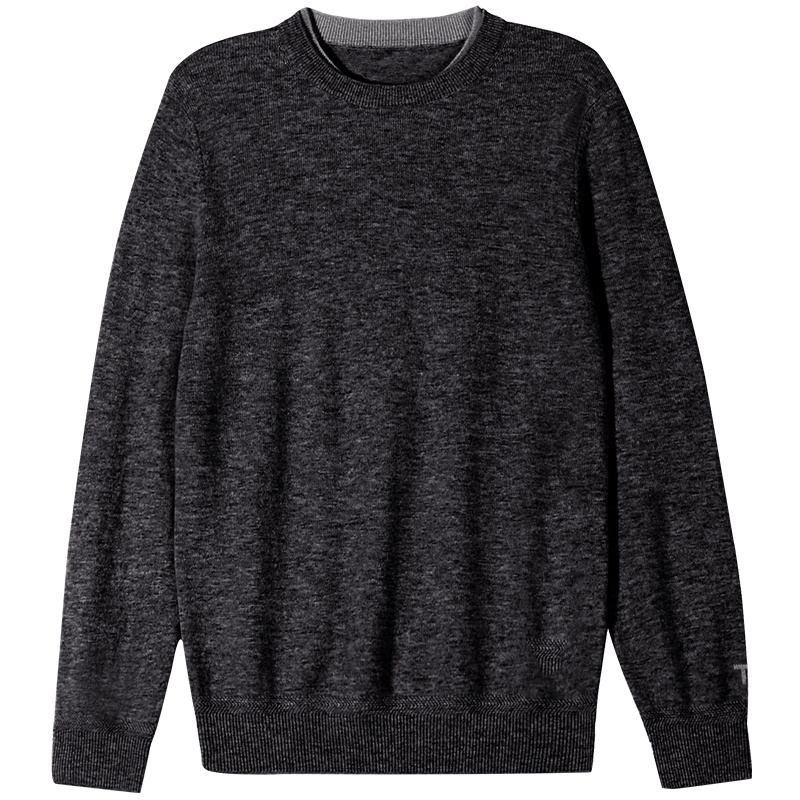 拇指白小T羊绒衫男圆领山羊绒衫秋冬厚打底毛衣保暖秋季新款