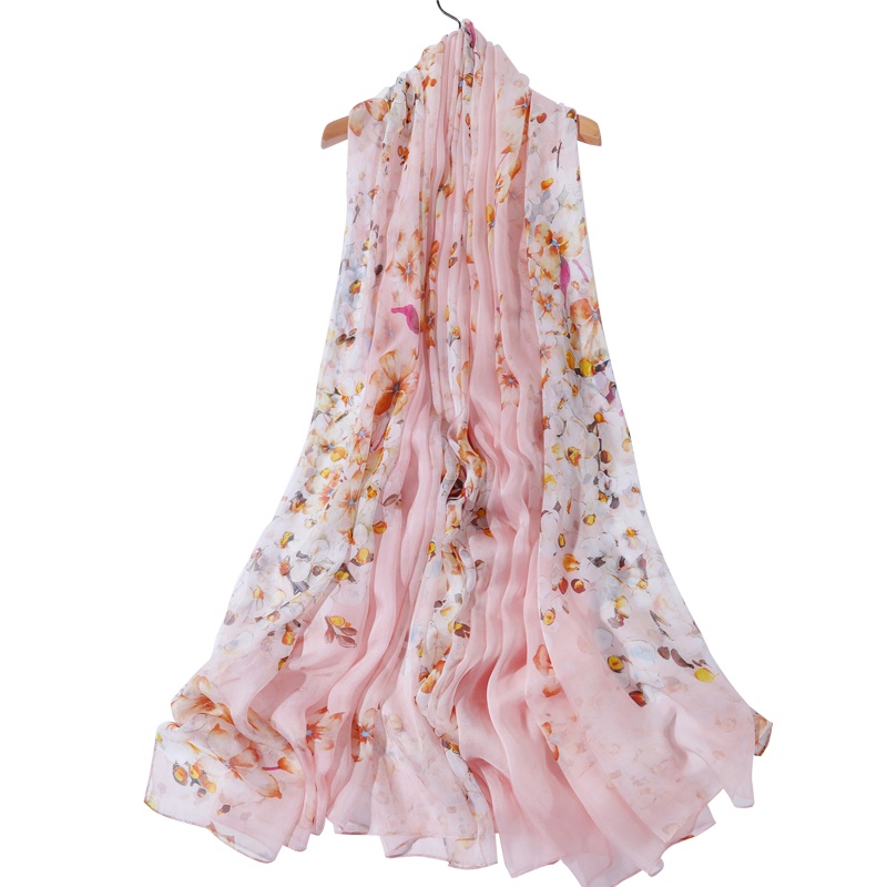 上海故事100%桑蚕丝丝巾女士夏季薄款高档送礼妈妈款真丝围巾披肩