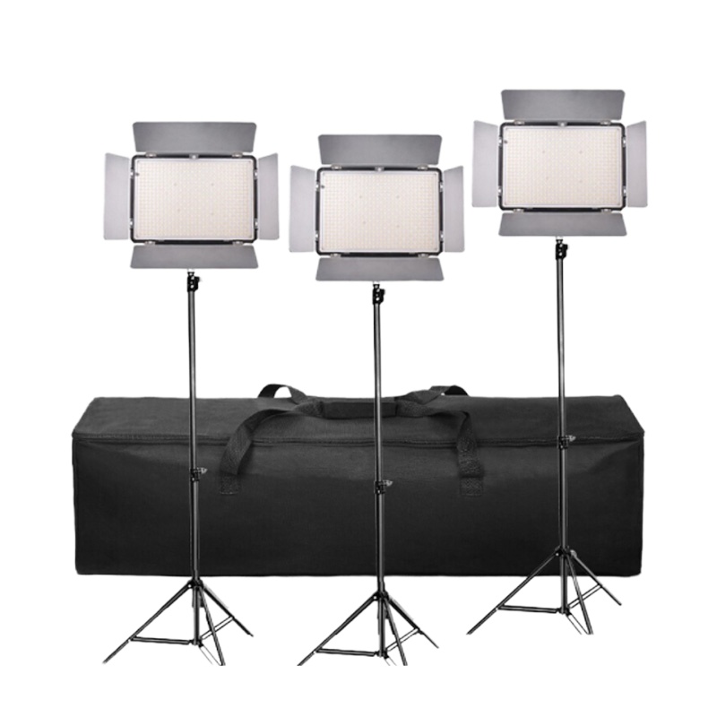 企购优品 旅行家led大功率双色温摄影灯补光灯外拍灯影室灯摄像灯专业新闻采访电影 三件套 TL-600AS