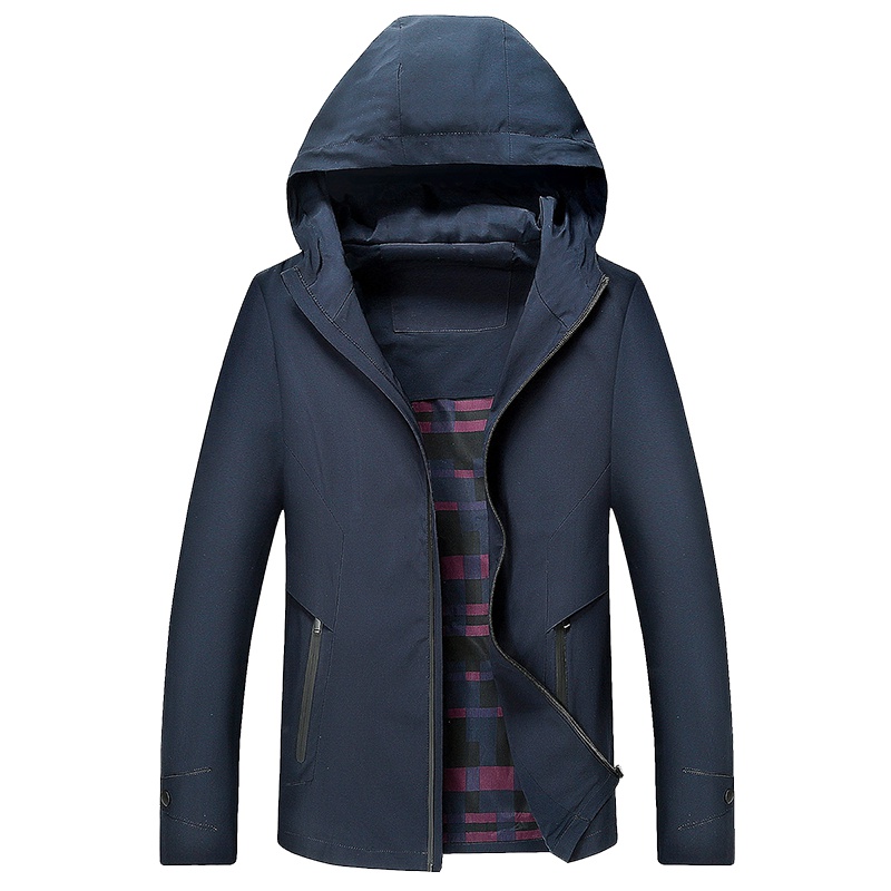 雅鹿男装休闲男式夹克外套连帽百搭休闲男装外套男AS47FCJA30703