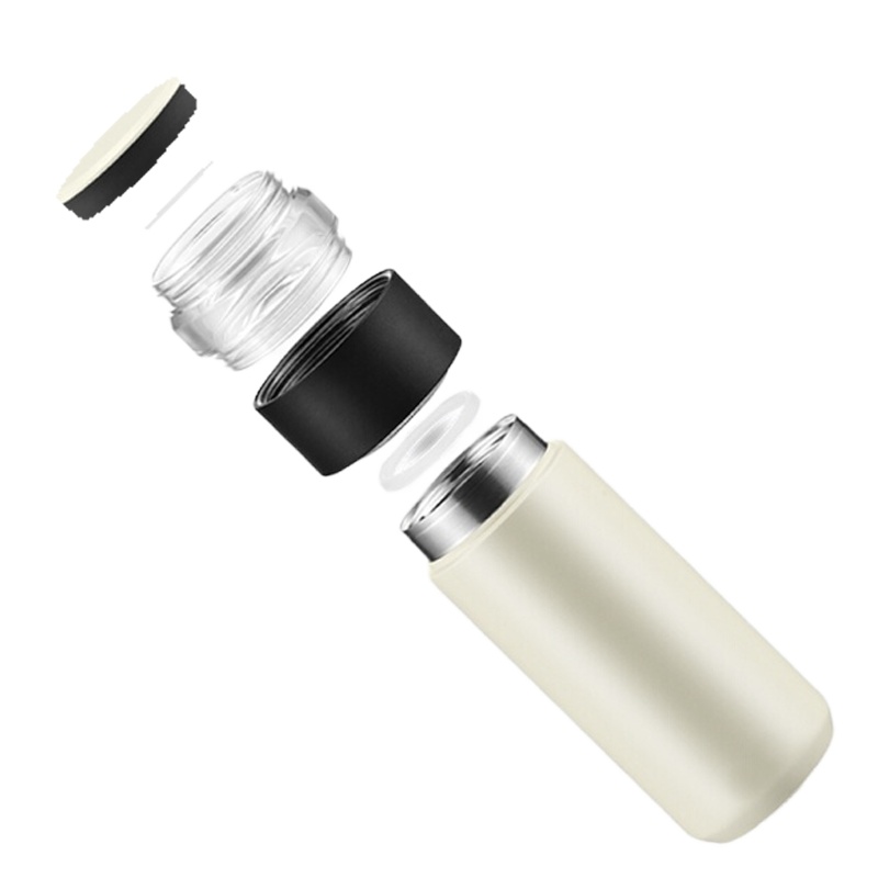 小米有品 Fun Home保温泡茶杯316不锈钢(茶水分离)男女士商务时尚过滤车载泡茶学生水杯 1个 白色 520ml