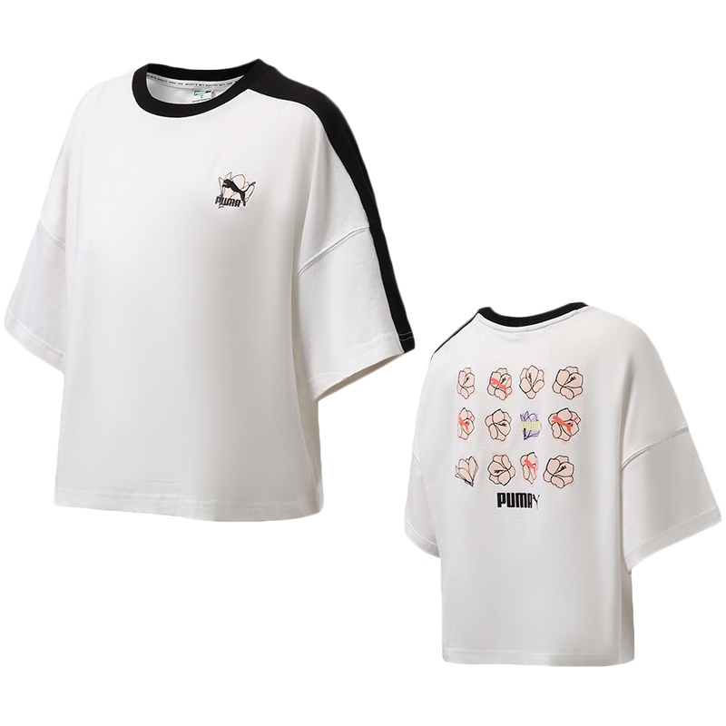PUMA彪马女装2021新款运动服休闲短袖T恤