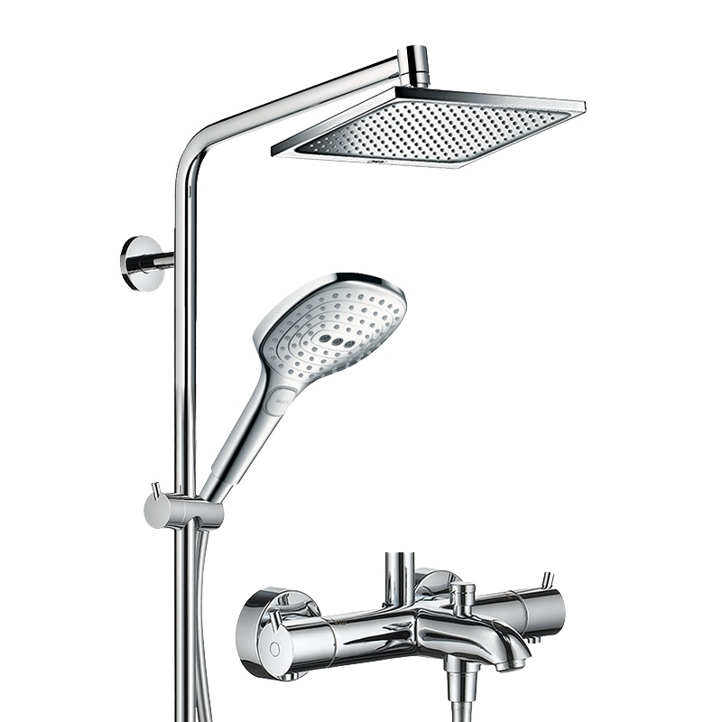 汉斯格雅hansgrohe飞雨240大顶喷三速飞雨手持恒温龙头带下出水花洒27345L搭配唯宝马桶