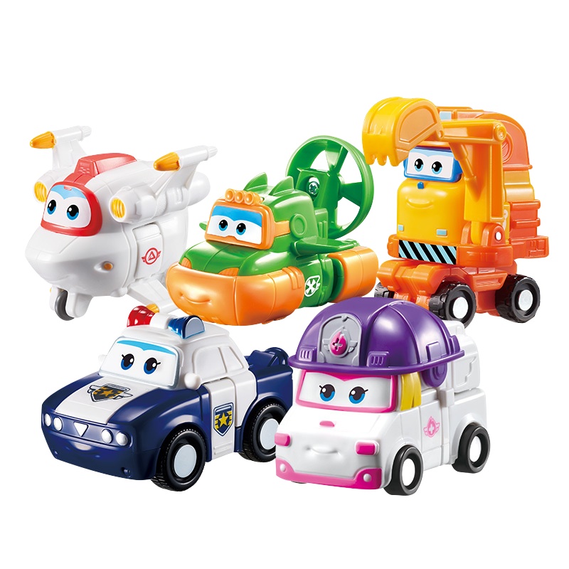 奥迪双钻(AULDEY)超级飞侠 男孩女孩儿童玩具车 迷你变形机器人团队套装 5只装 超级飞侠第五季 730096