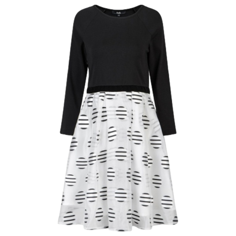 【福利款】拉夏贝尔黑色九分袖连衣裙