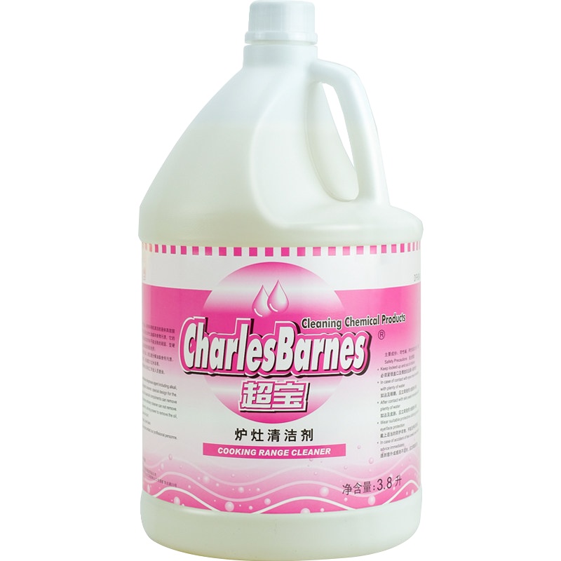 超宝 炉灶清洁剂厨房灶台面家用酒店大堂物业餐厅办公室油烟机清洗剂除油垢去油渍去污3.8L