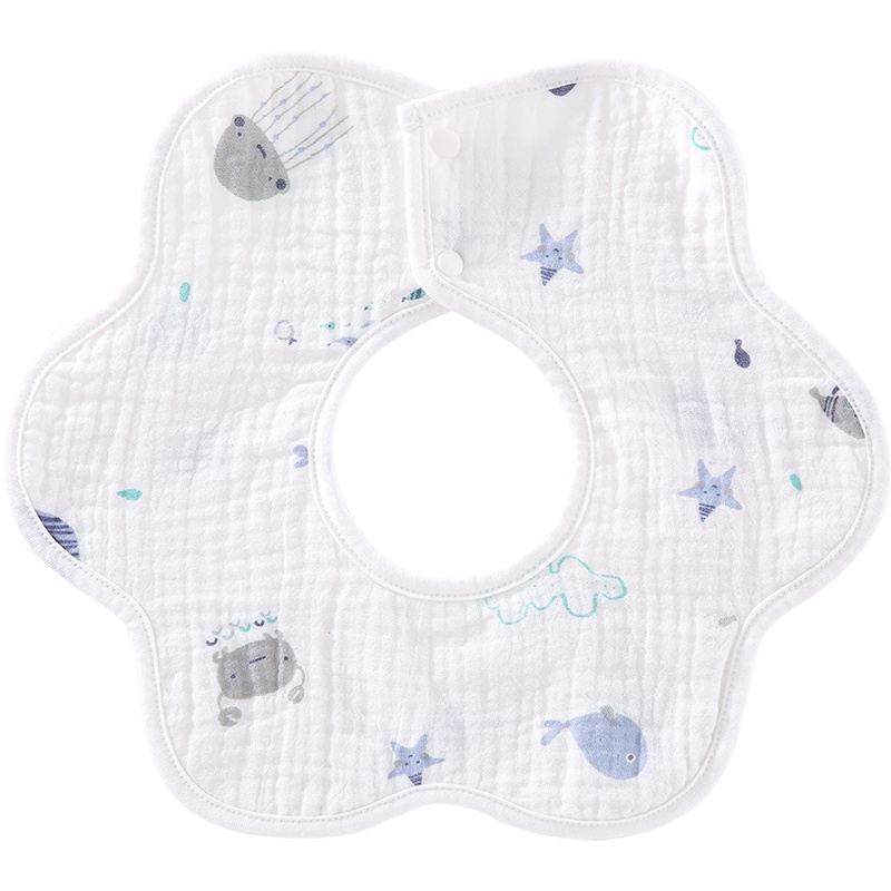 Aengbay宝宝口水巾婴幼儿防水吐奶围嘴围兜360度旋转夏季薄款