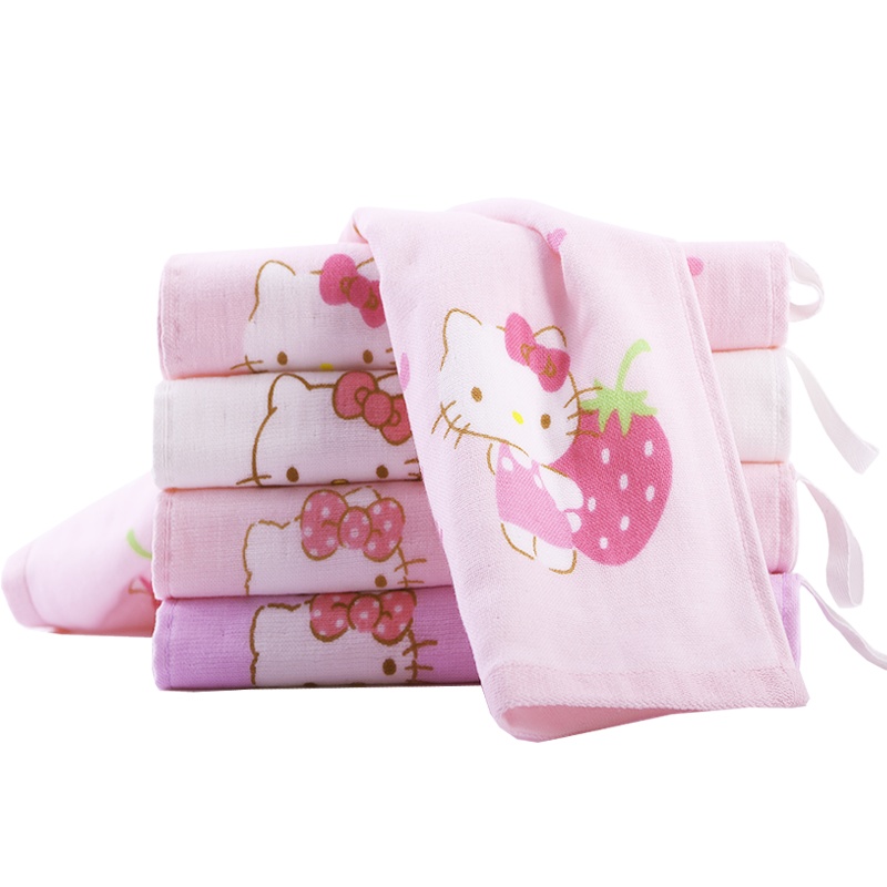 亚光(LOFTEX) hellokitty 纯棉印花卡通儿童毛巾纱布毛圈小毛巾 2条装26X50cm 40克