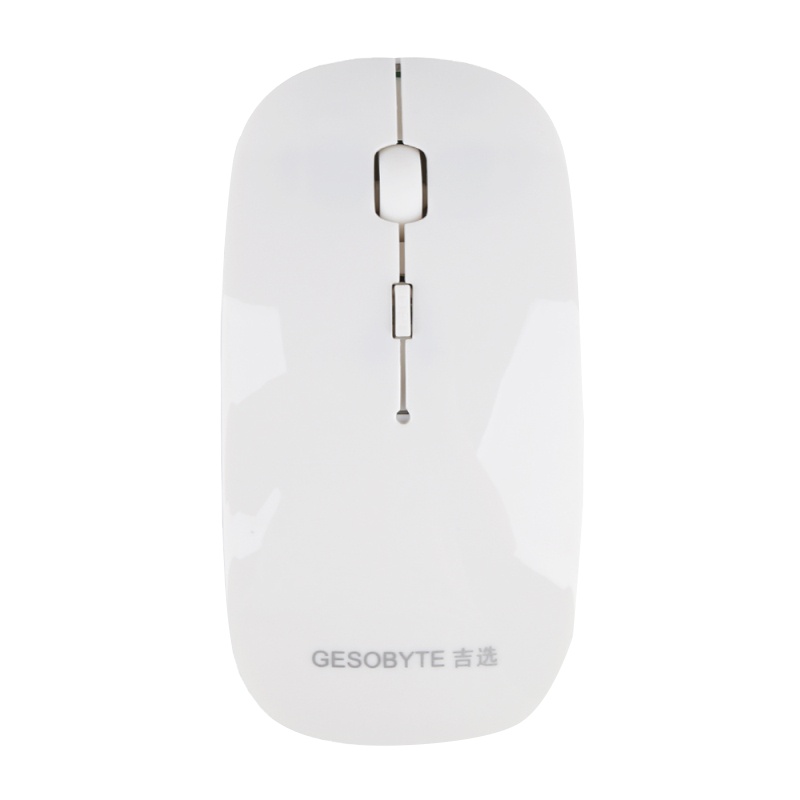 吉选(GESOBYTE)WM1001无线充电鼠标 安静办公鼠标 超薄便携 男女生家用 白色
