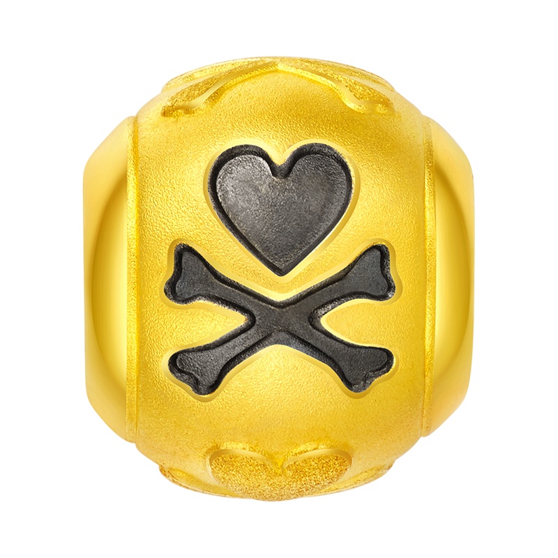 周大福toKidoKi系列爱心珠足金黄金吊坠R19744