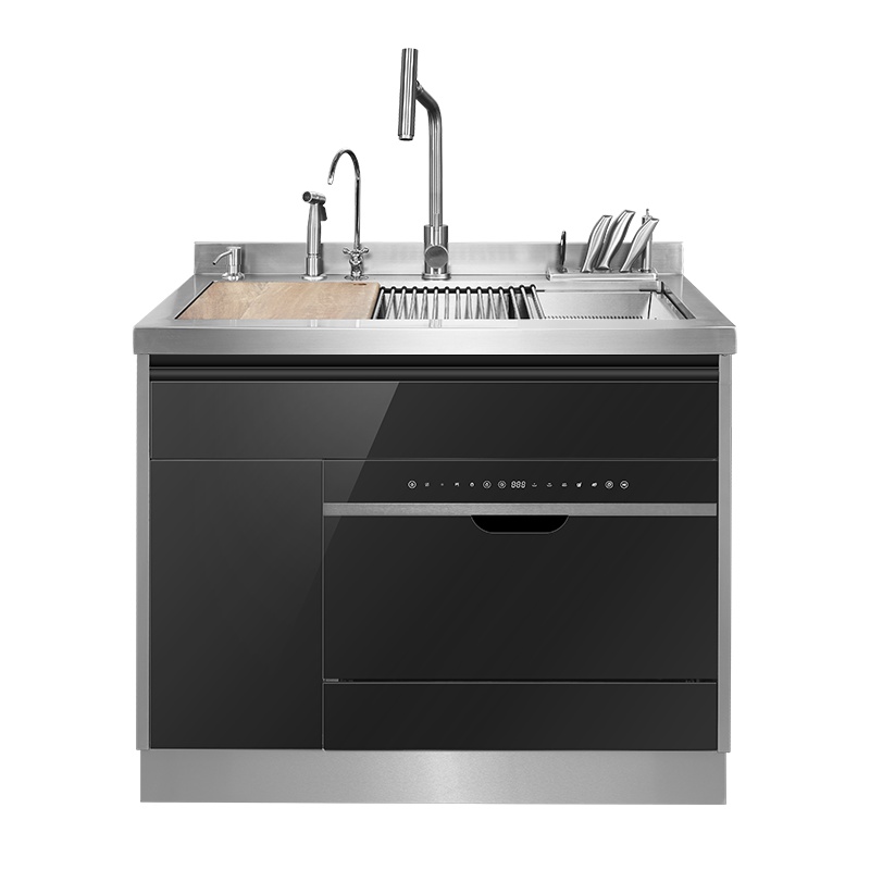 欧尼尔(OUNIER)LPX-601 集成水槽洗碗机一体机一体柜6套机