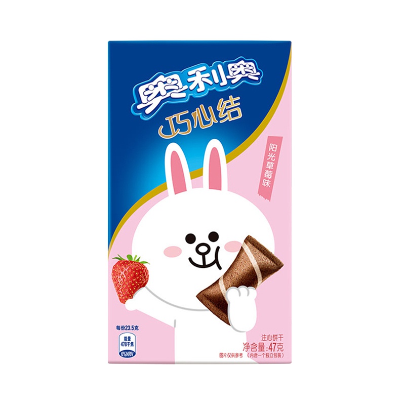 亿滋奥利奥(OREO) 饼干 巧心结浓情阳光草莓味47g