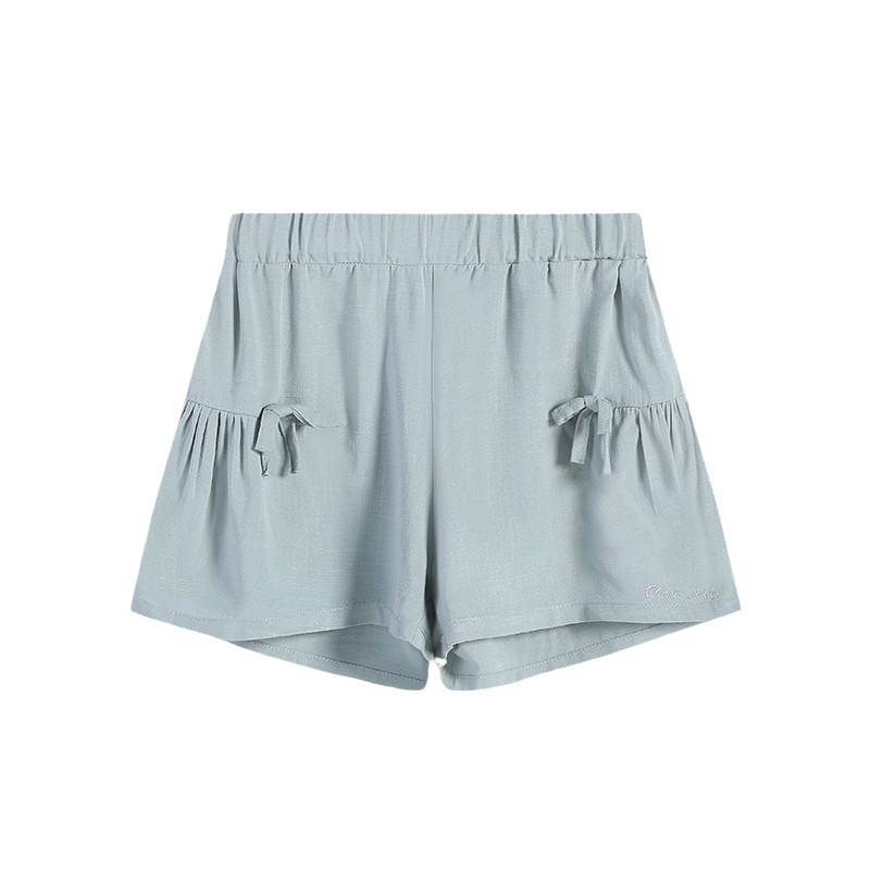 精典泰迪女童短裤2021夏季新款儿童蝴蝶结裤子宽松休闲薄款短裤