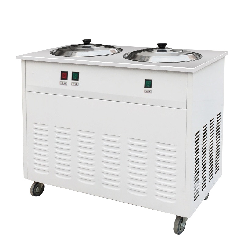 夏新(AMOI) 炒冰机商用 冰粥机 手动炒酸奶机 快速炒冰淇淋 双锅商用炒冰机 双压缩机