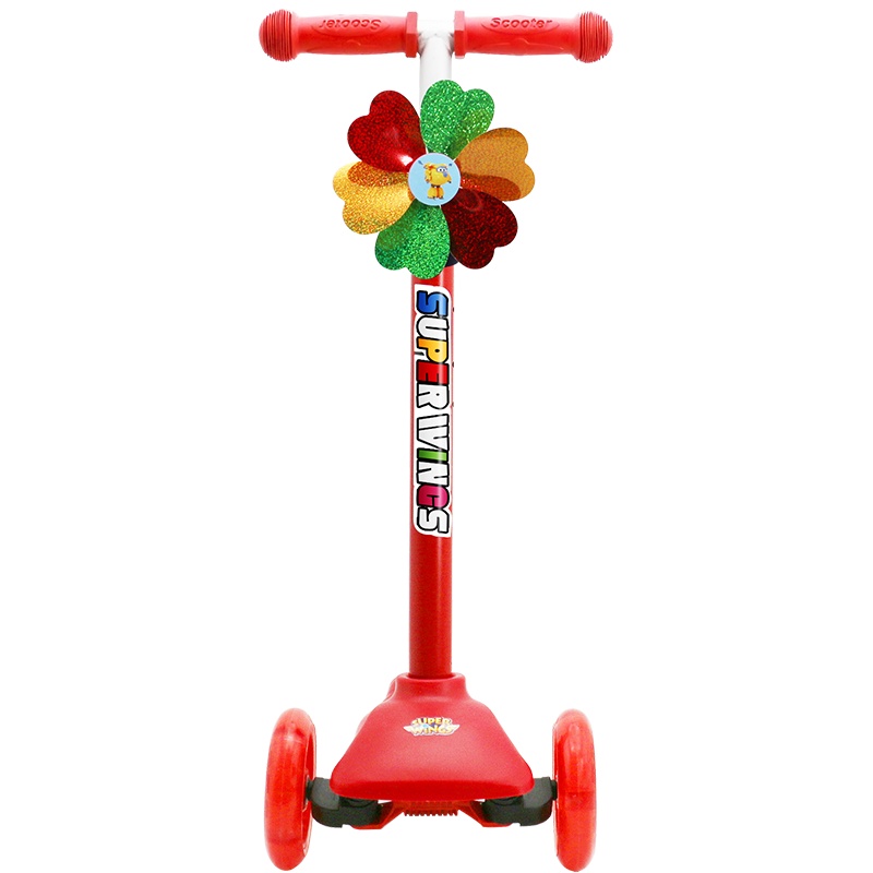 超级飞侠儿童滑板车小孩滑步踏板车2-6-12岁 四轮闪光多档可调