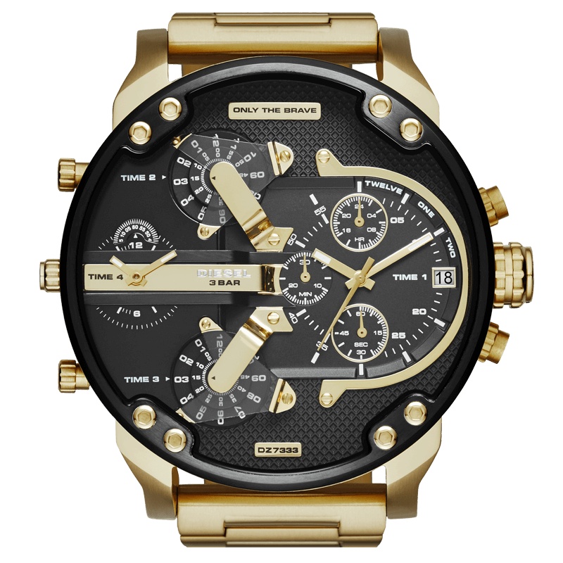 迪赛(Diesel)手表 THEDADDIE系列 四区时显男士石英手表DZ7333