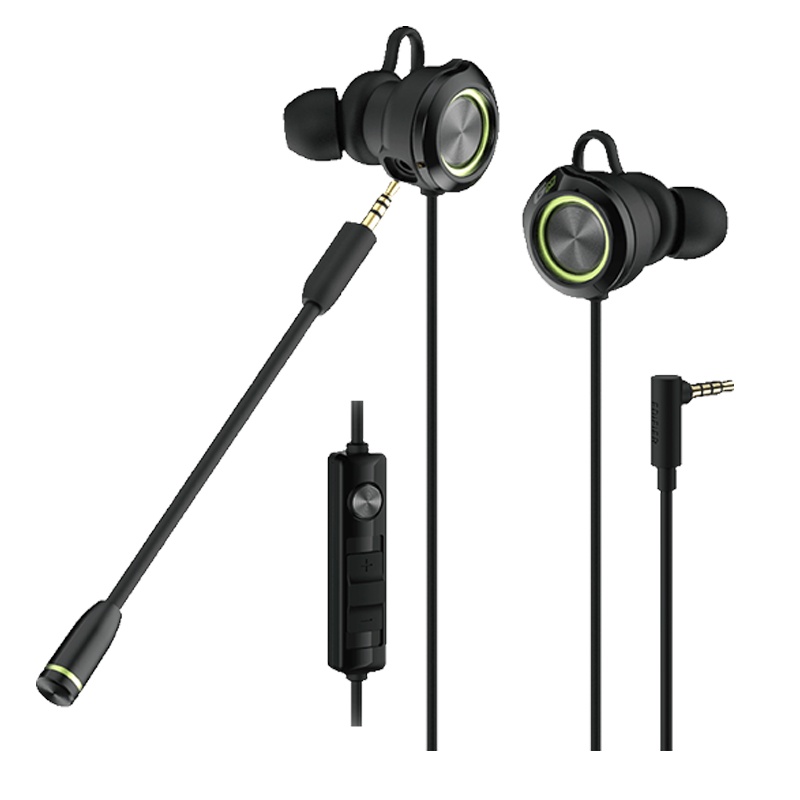 Edifier/漫步者 GM450 手机电竞游戏耳机听声辨位双动圈带麦克风 黑绿色