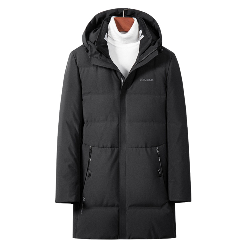雅鹿男装冬季新品男士时尚中长款简约保暖男士羽绒服WD67U0654