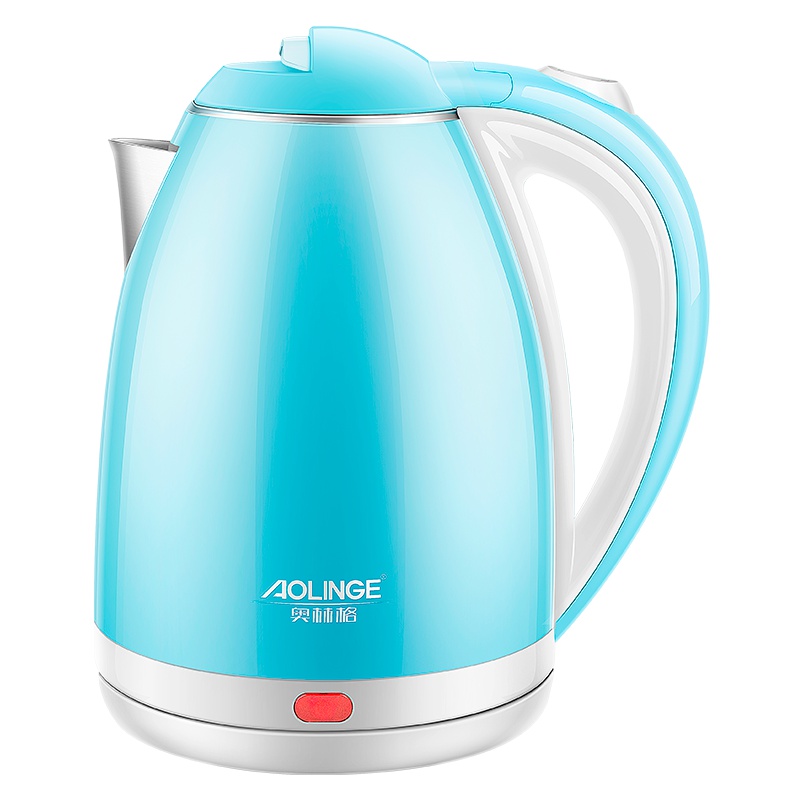 奥林格(AOLINGE) ZX-200B6电热水壶家用自动断电304不锈钢烧水壶快壶电壶煮茶壶烧水器 天蓝色