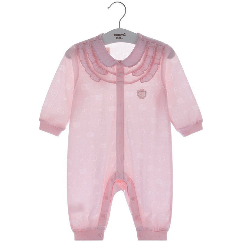 哈贝比婴儿连体衣爬服夏季薄款衣服男女宝宝新生儿莫代尔哈衣夏装