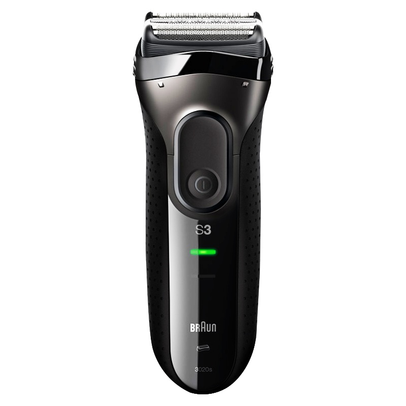 博朗(BRAUN)电动剃须刀 3020s 德国进口三刀头 全身水洗 充插两用 往复式 刮胡刀