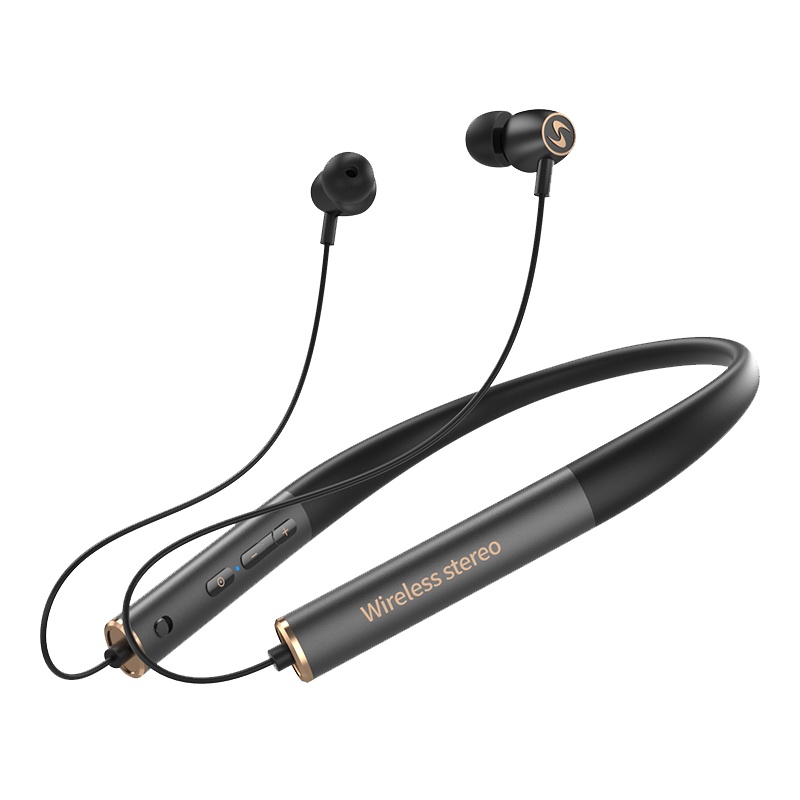 sanag蓝牙耳机无线运动跑步颈挂脖式耳塞双耳超长待机续航小降噪女生款通用苹果OPPO华为 z6s黑升级版