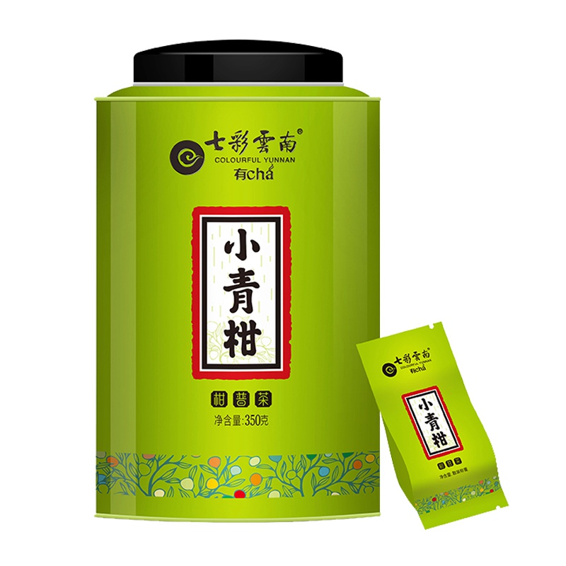 茶窝茶叶 新会小青柑 柑普茶 熟茶 庆丰祥小青柑熟茶 350克 单罐 七彩云南普洱茶熟茶 云南茶叶 宫廷普洱小青柑 新会