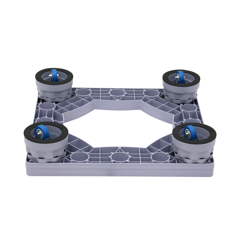 家家尤洗衣机托架移动架子浴室防震防潮置物架大象脚 美的海尔滚筒全自动万向轮通用支架[四大象脚+四内轮]pp承重300kg