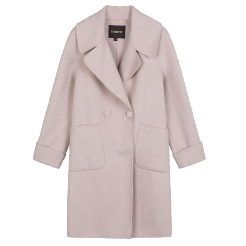 拉夏贝尔7M毛呢大衣外套女中长款韩版秋冬季新款羊毛女学生加厚双面呢子72000308