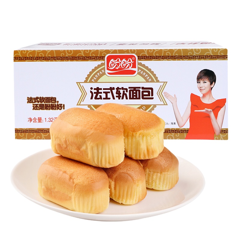 盼盼法式软面包 早餐饼干糕点整箱装奶香味 1320g/箱