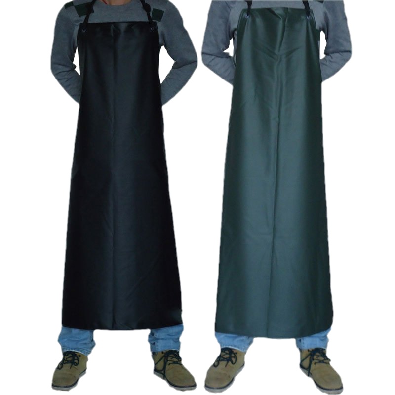 黑复合防水防油围裙围腰厨房食堂饭单加长皮围裙加厚简约现代清洁用品清洁工具 黑色10条