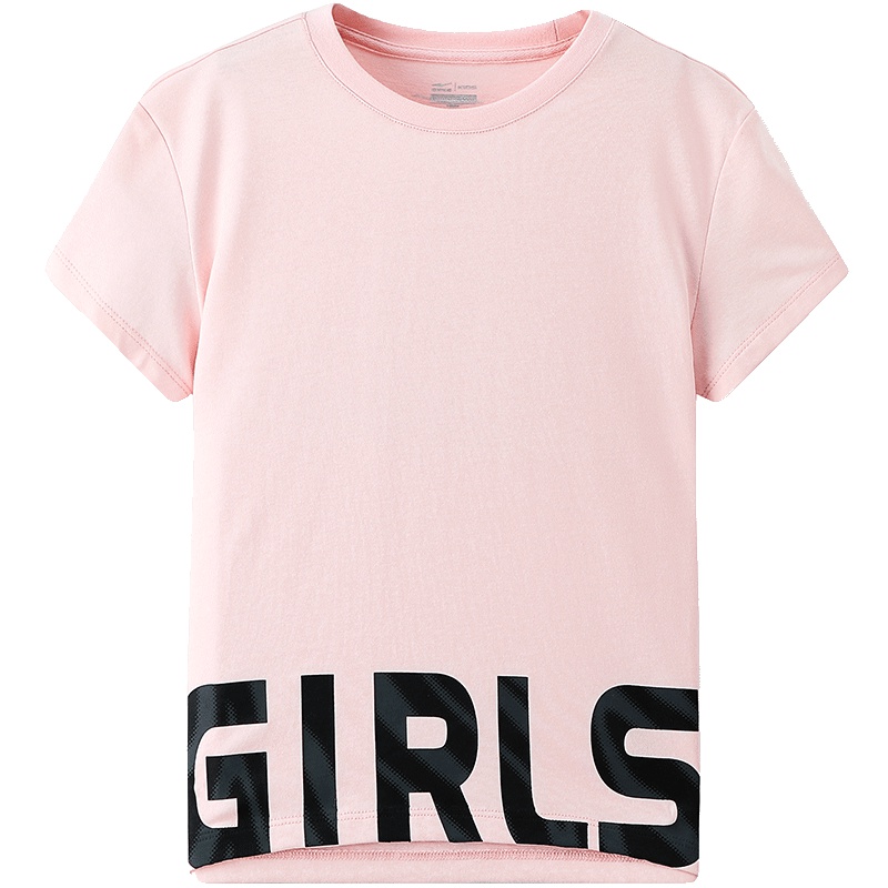 鸿星尔克童装夏季中大童女童T恤短袖儿童打底衫女童上衣