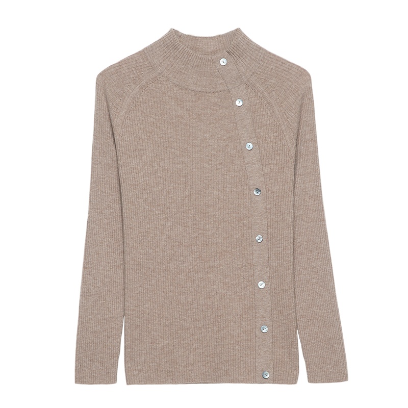 恒源祥女士羊毛衫秋冬款半高领上衣修身女装打底毛衣针织衫