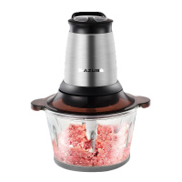 松桥绞肉机MBL-MG201W 家用切菜绞肉料理搅拌机 2L大容量加厚玻璃碗 纯铜电机 双档一键操作 不锈钢机身
